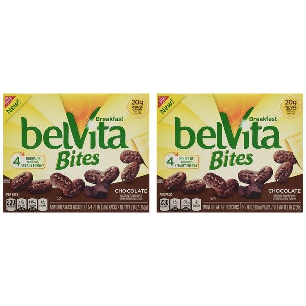 Belvita Breakfast Bites Chocolate 8.5 oz/paquete 5 unidades (Paquete de 2)