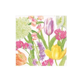 Caspari Spring Flower Show Paper Cocktail Napkins - 20 Per Box