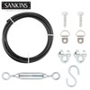 SANKINS Anti-Sag Gate Kits, Gate Hardware Kit Steel in Zinc,