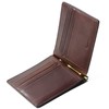 Kapon Men's Genuine Leather Oil Leather Clip with 2 Clips