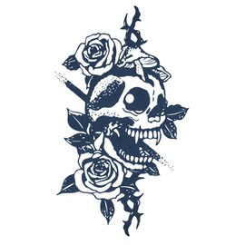Jagua Tattoo Tattoo Stickers, 2 Weeks Disappearing Henna Tattoo Real Skull Skull Reaper (gz642)
