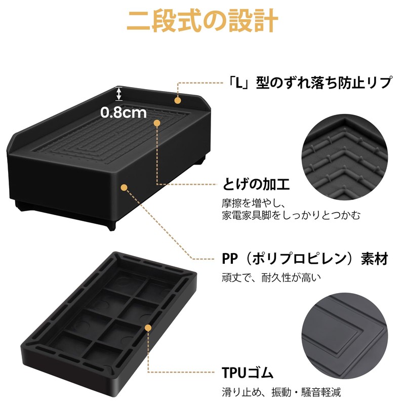Umelee Table Height Adjustment, Raise Table Legs by 4cm, Table