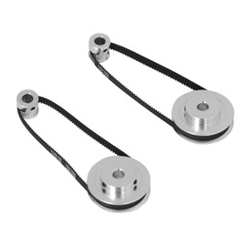 Timing Pulley Set 20 Teeth 60 Teeth, 20&60 Teeth Synchronous Wheel Set, Aluminum Timing Pulley for 3D Printer, CNC Lathe (8mm / 0.31in Bore)