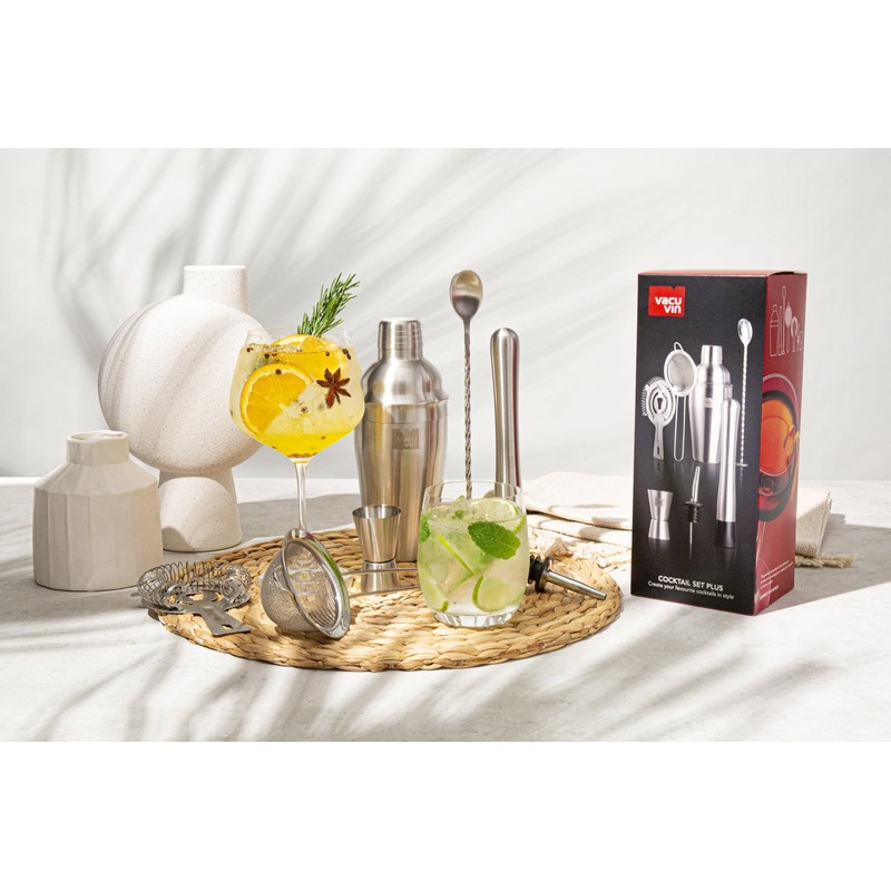 Vacu Vin Cocktail Set Plus - 7 Essential Tools for