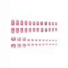 48Pcs French Tip Press on Nails Set, Square Fake Toenails