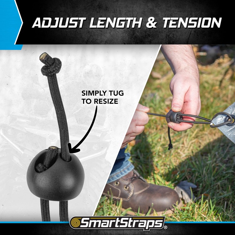 SmartStraps Adjustable Toggle Ball Bungee Cord, Adjust Tension And Length