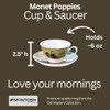 McIntosh MC0196 Claude Monet Poppies Tea Cup & Saucer, Multicolored