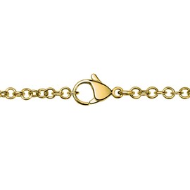 Quiges 90cm Necklace Set Gold Plated Stainless Steel with Pendant and 33mm Large Tossled CZ Zirconia Coin