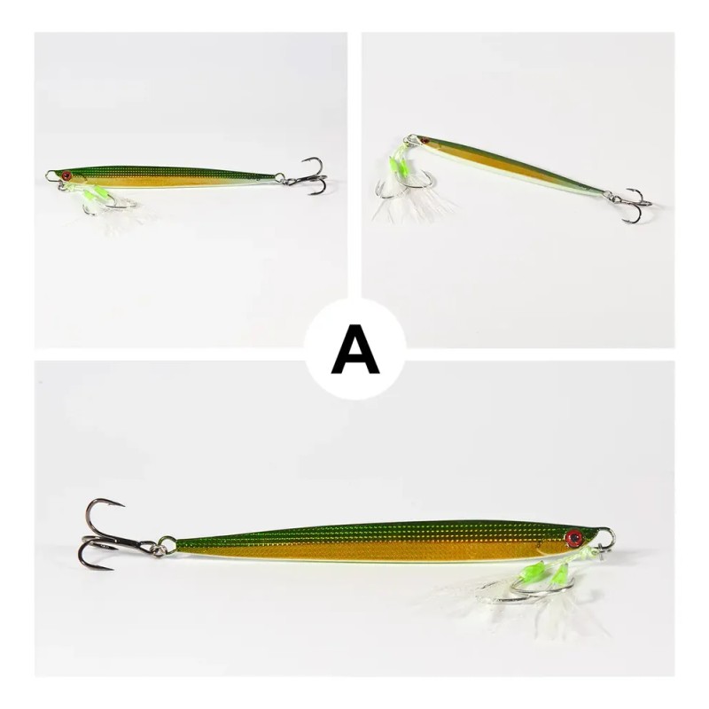 5 Pcs Jigs Luminosos 60g Señuelos Pescar Grante Lance Largo