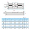 Zeberoxyz 300mm 4080U Z-axis Screw Slide Table Linear Actuator Kit