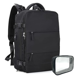 Katorosacom Large Laptop Backpack for Business & Travel, Anti-Theft, Water-Resistant, USB Charging Port - Fits 15.6” Laptop (Dark Gray)