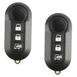 2X KeylessOption Keyless Entry Remote Car Key Fob Control 3-Button Replacement with Uncut Ignition Blade for 2015 2016 2017 2018 2019 Dodge Ram Promaster (RX2TRF198)