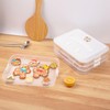 LOEZ 4-Layer Food Storage Container, Stackable Snack Container with Lid,