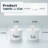 HAOTOP Salt and Pepper Bowls with Crystal Lid, 12.5 oz