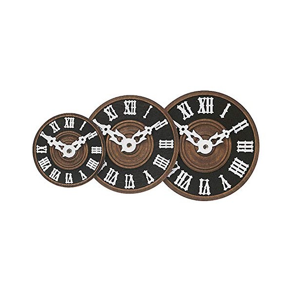 SELVA - Quadrante per orologi a cucù, con numeri romani applicati, diametro esterno: 60-110 mm, materiale: legno tornito e verniciato