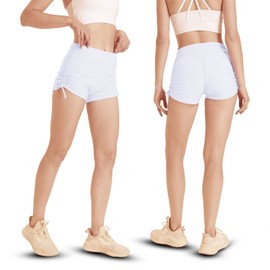 Kfnire Swimming Shorts Women's Swimming Trunks High Waist Abdominal Control Swimming Trunks Adjustable Side Tie Quick Drying Swimming Shorts for Women, Size 2# white