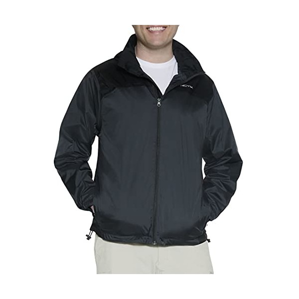 Arctix Men's Fleece Lined Rain Jacket, Black, Small