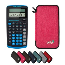 Wyngs TI-30 ECO RS Pocket Calculator with Protective Case in Pink - Basic Set