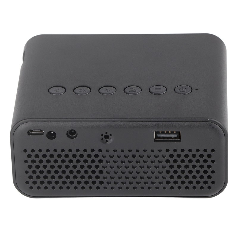 Mini Projector Black 1920x1080 Remote Control Inbuilt Speaker USB Powered