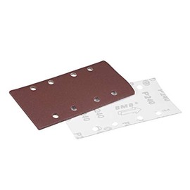 uxcell 240 Grit 1/3 Sanding Sheet Sander Sandpaper Hook and Loop Pads 8 Hole 5pcs