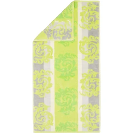 Cawö Hand Towel with Ornamental Design, 100% Cotton, kiwi, 50x100 cm