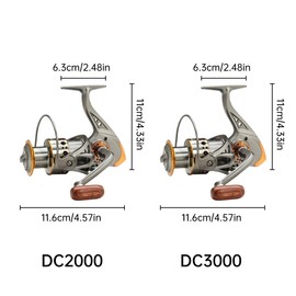 AIMALL High-Performance Fishing Reel for All Levels, Durable All-Metal Wire Cup, Universal Sea & Freshwater Gear, 5.2:1 Gear Ratio