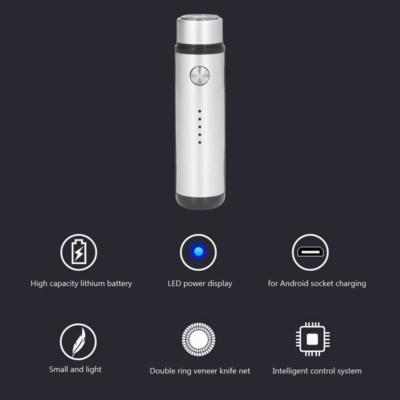 013 Electric Mini Shaver Portable Low Noise Power Display USB