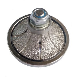 HUAYIZHIYUAN 34 Inch B20 Edges Demi Half Bullnose Vacuum Brazed Diamond Hand Profiler Router Bit Profile Wheel with 58-11 Thread for Granite Concrete Marble Countertop