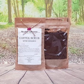 Health Embassy Coffee Scrub with Cinnamon (Peeling, Body Scrub), 150g