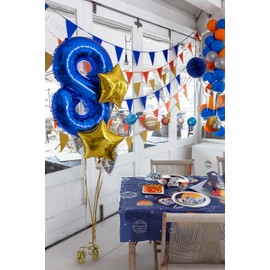 Boland 50526 – Banner Space Joyeux Anniversaire Polyester Decoration, Theme Party, Hanging Decoration