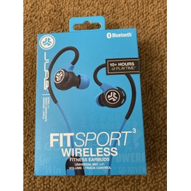 JLab Fit Sport 3 Wireless Fitness Earbuds Universal Mic Vol/Track Control F/Ship