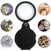 20X Pocket Magnifier - Black Mini Portable Handheld Folding Eye