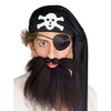 Rubie's Pirate Beard and Moustache Set Grey One Size