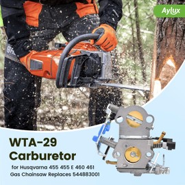 Aylux 455 Rancher Carburetor Kit for Husqvarna 455 455 E 460 461 Gas Chainsaw Replaces WTA-29 544883001