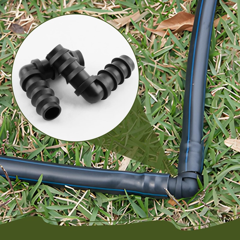 Hose Connector Set for 16 mm Irrigation Systems, Angle Connector