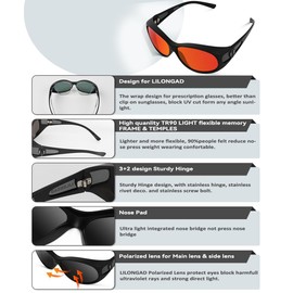 LILONGAD Women’s Fit Over Polarized Sunglasses – Wear Over Glasses | TAC Lenses, UV400 Protection, Wrap-Around Design, TR90 Frame – Stylish Sunglasses for Driving & Outdoors