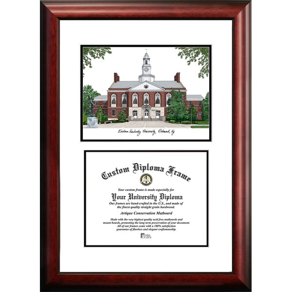 Campus Images KY999V Eastern Kentucky University Scholar Diploma Frame, 8.5"
