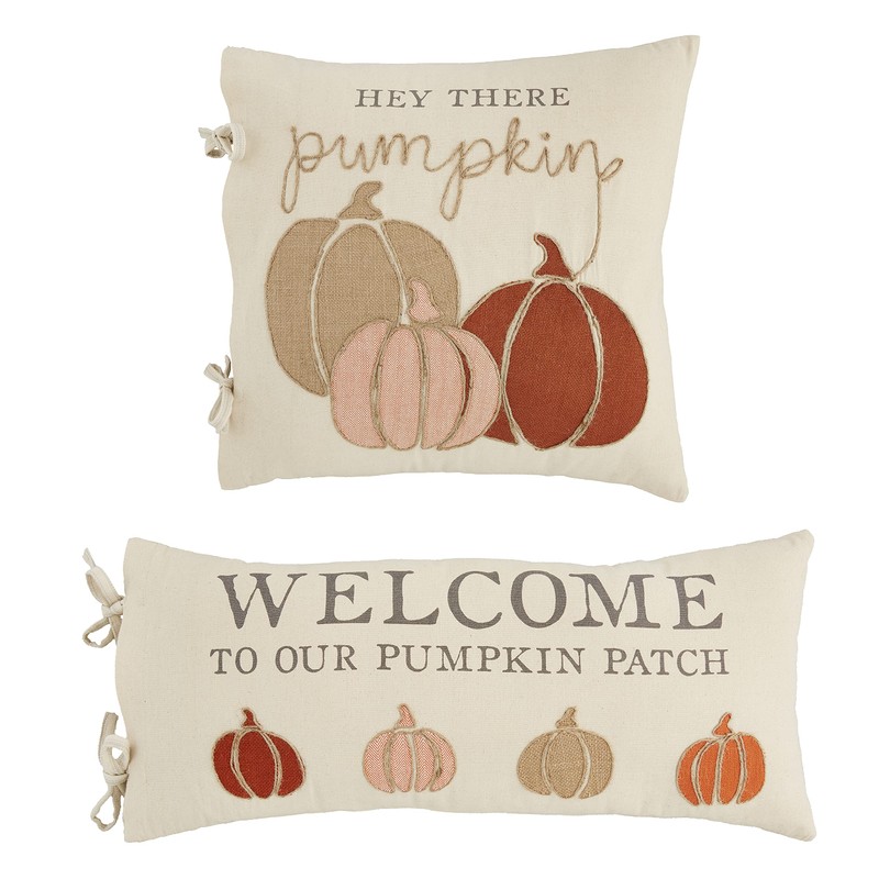 Mud Pie Pumpkin Patch Pillow, Hey There