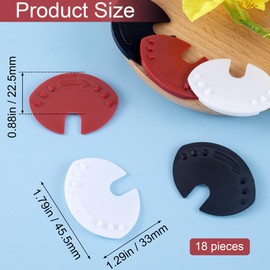 Pndeyo Soda Can Covers Lids 18pcs, Plastic Can Covers for Soda Lid Drink Beer Pop Beverage, Can Sealer Cap Closer Top Protector Spill Guard Black White Red 3 Colors Can Lids