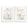 Stupell Industries Elegant Heron Birds Cattails Plants In Water Painting,
