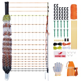 Poultry Electric Netting Fence - 47.3''H (can be Raised to 59.1''H) x 98.5'L for Flying Chicken, Sheep, Goats in Farms, Ranches and Gardens, PK1