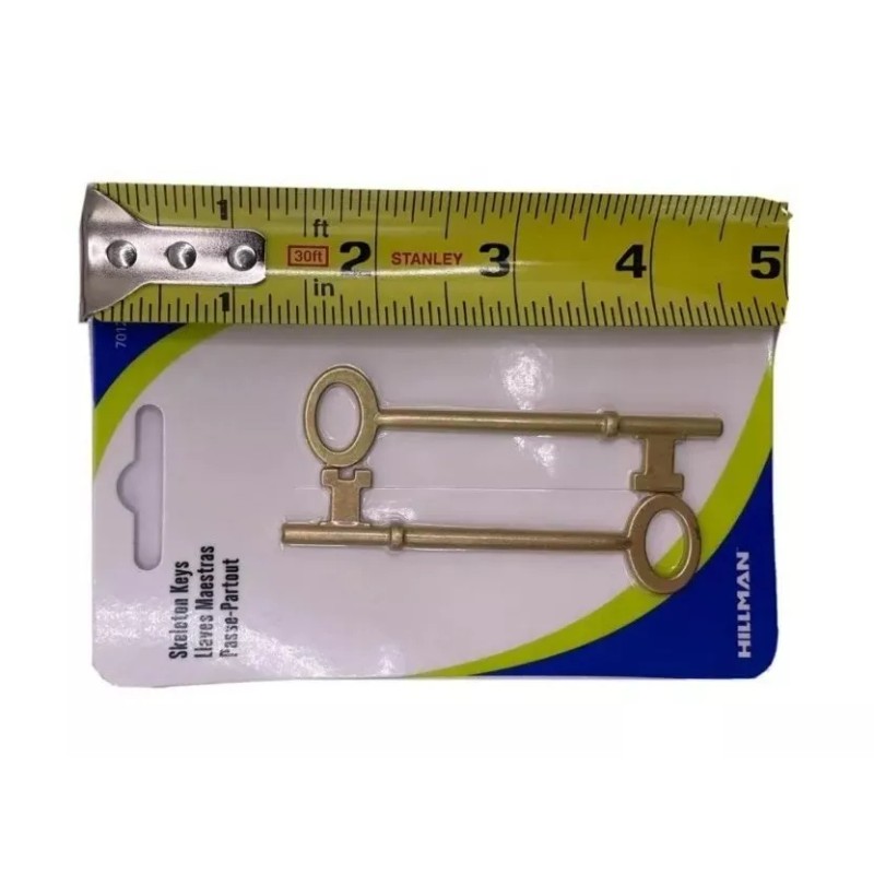Hillman 701281 Skeleton Keys, Set of 2, Flat and Notch