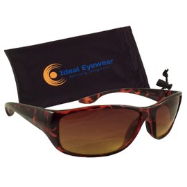 Ideal Eyewear Bifocal Sunglasses - Sun Readers Antiglare Reading Glasses - Gradient UV400 Lens (Brown Frame, 2.0)