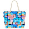 VOID Colourful Squares Beach Bag Shopper 58 x 38 x