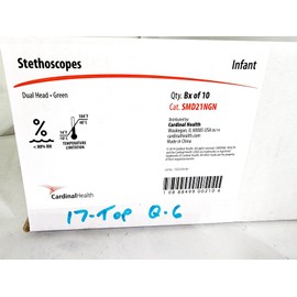 Cardinal Health Lot of 10- Cardinal Health SMD21NGN Dual Head Infant Stethoscope Green