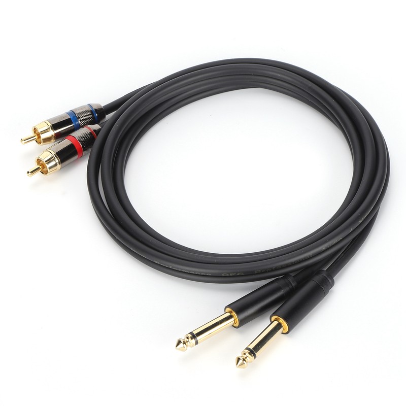 JORINDO Dual 6.35mm Male to Double RCA Male Cable Audio