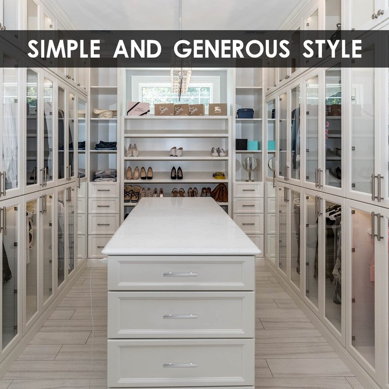 Nuogo 50 Pack 6 Inch Brushed Cabinet Pulls Kitchen Stainless
