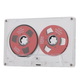 Open Reel Blank Cassette Tape, Double Sided Metal Audio Cassette Tape with Clear Box, 50 Minutes Recording Time, Perfect for Music Recording