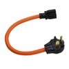 PLIS 6-50P to 6-15R/6-20R RV/Range/Generator Extension Cord,Welder Power Adapter Plug,Orange