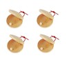 4Pcs Wooden Castanet, Percussion Instrument - 4Pcs Hand Finger Castanets,